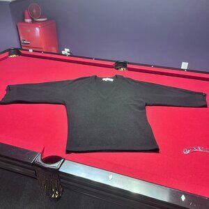 Elizabeth and James Black Cashmere Alpaca Wool V-Neck Sweater Dress M/L (NWT)